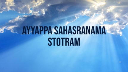 Ayyappa Sahasranama Stotram on Hindu Dharmam