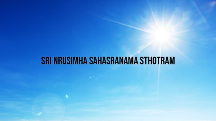 Sri Nrusimha Sahasranama Sthotram on JioTV