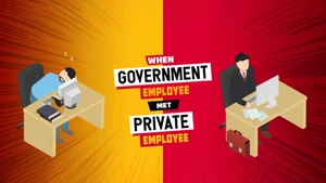 When Govt. Employee Met Private Employee on Alright TV - past program