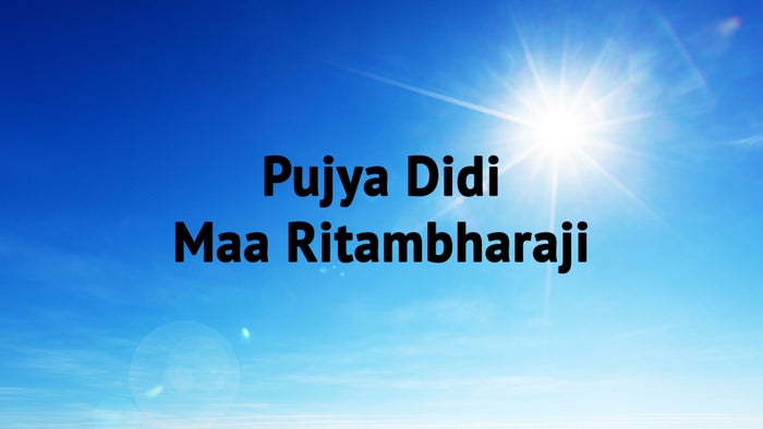 Pujya Didi Maa Ritambharaji on JioTV