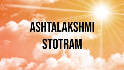 Ashtalakshmi Stotram on Hindu Dharmam