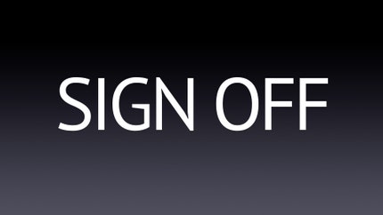 SIGN OFF on HM TV