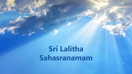 Sri Lalitha Sahasranamam on Sri Sankara
