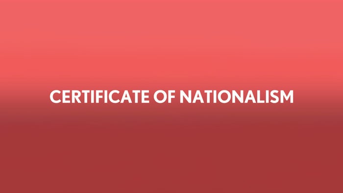 Certificate Of Nationalism on JioTV