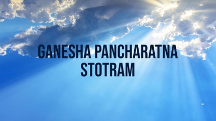 Ganesha Pancharatna Stotram on Hindu Dharmam