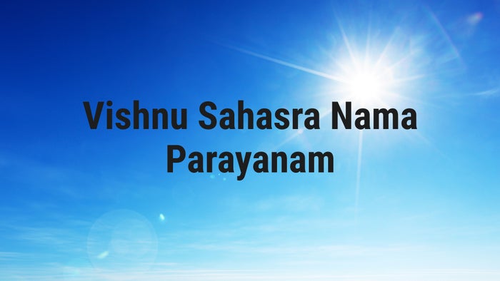 Vishnu Sahasra Nama Parayanam on JioTV