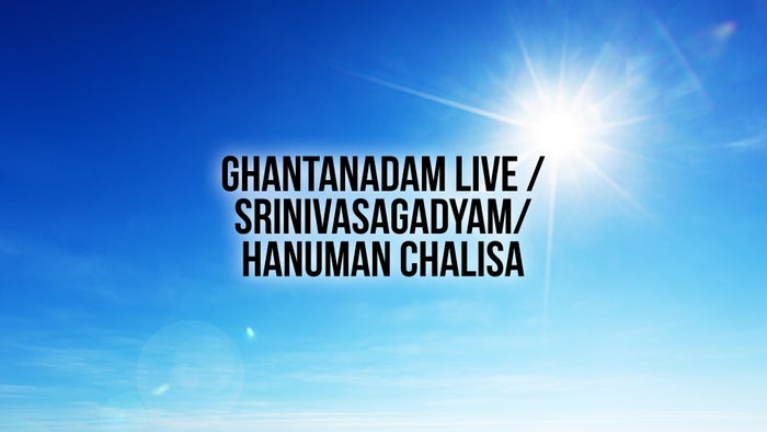 Ghantanadam Live / Srinivasagadyam/ Hanuman Chalisa on JioTV