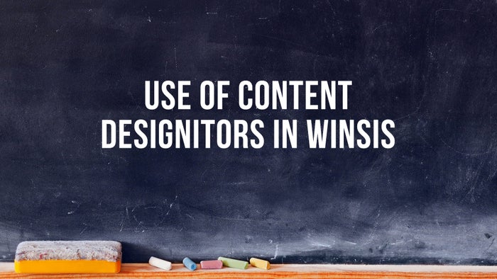 Use Of Content Designitors In WINSIS on JioTV