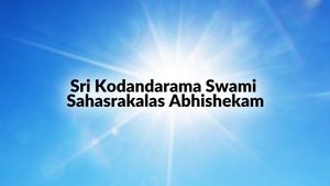 Sri Kodandarama Swami Sahasrakalas Abhishekam on SVBC - past program