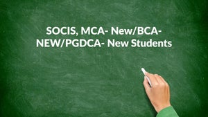 SOCIS, MCA- New/BCA- NEW/PGDCA- New Students on DD Gyandarshan - past program