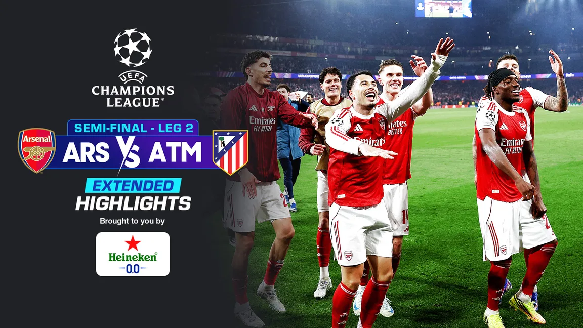   Arsenal vs Atletico - Extended Highlights - 6 May 2026 on Sony LIV
