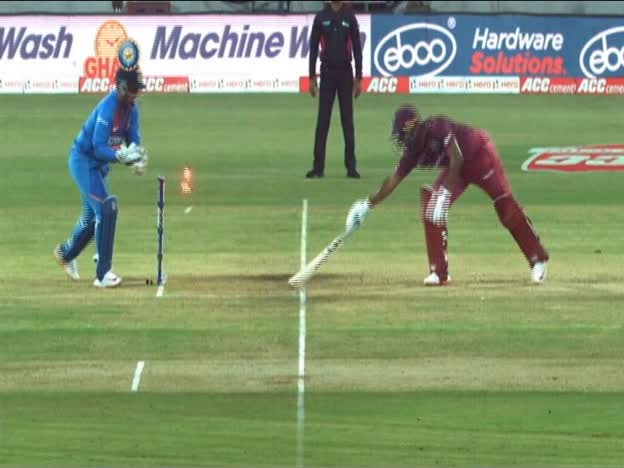 First wicket of WI on JioTV