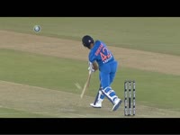 Dhawan hits over the bowler on JioTV