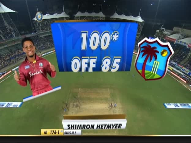 Hetmyer gets the hundred on JioTV