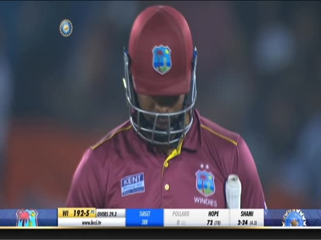 Good length delivery by Shami on JioTV