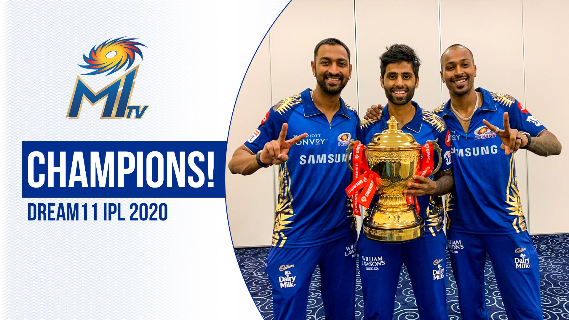 Post match scenes after MI win the IPL 2020 Final on JioTV