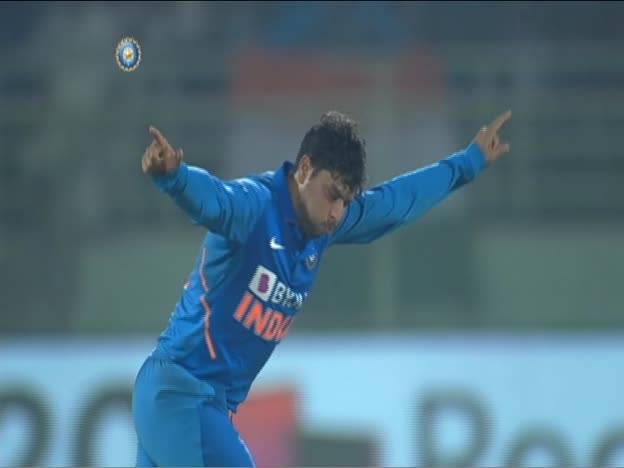 Highlight of Kuldeep hat trick on JioTV