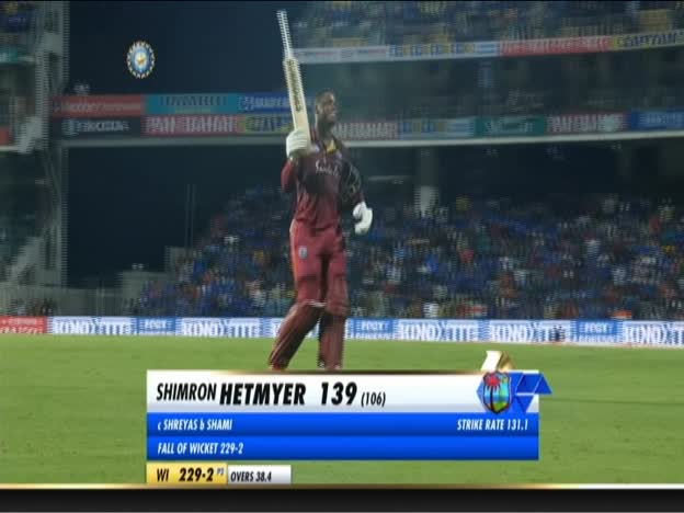 Hetmyer out but on JioTV