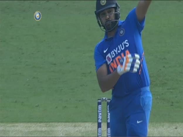 One handed four by Rohit on JioTV