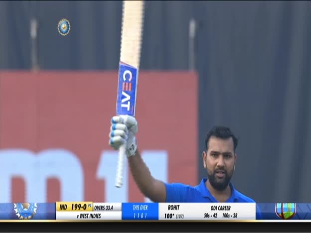 Hundred for Rohit on JioTV
