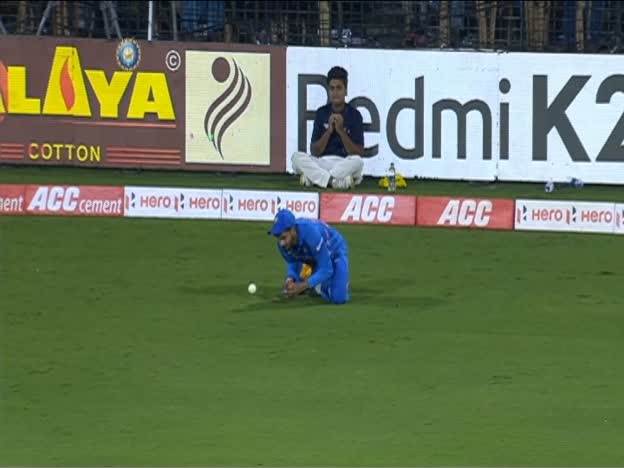 Shreyas Iyer has dropped a dolly at long-on on JioTV