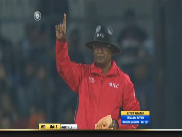 Shikhar Dhawan loses his wicket on JioTV