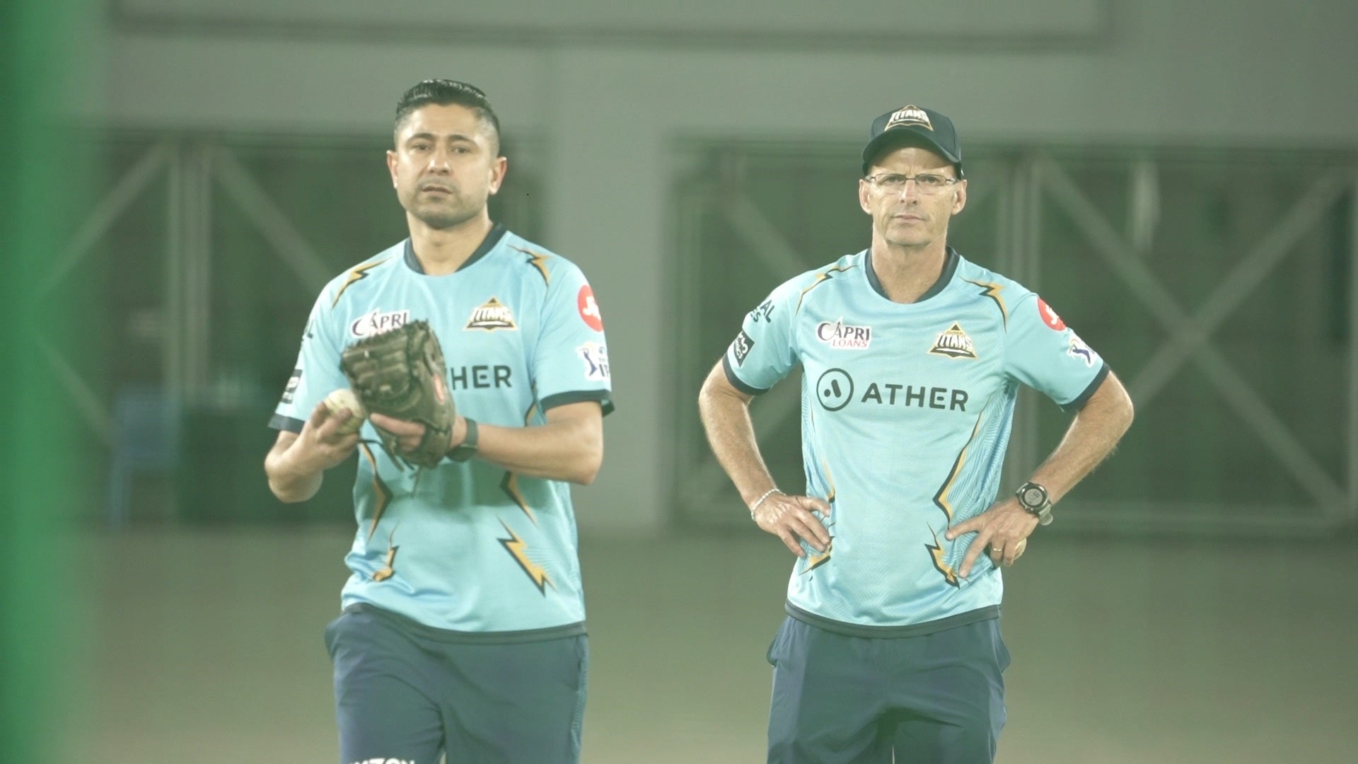 Coach Gary Kirsten keeps an eagle eye on his wards on JioTV