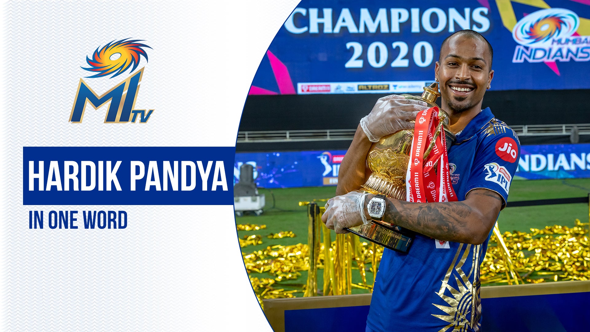 MI describe Hardik Pandya in One Word on JioTV