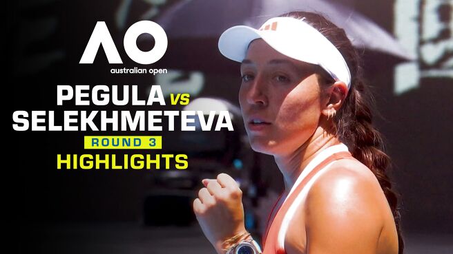 Pegula vs Selekhmeteva - Round 3 - Highlights - 24 Jan 2026 on Sony LIV