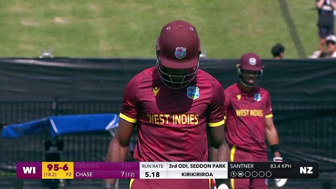 Wicket! Santner Sends Back Greaves For A Low Score on Sony LIV