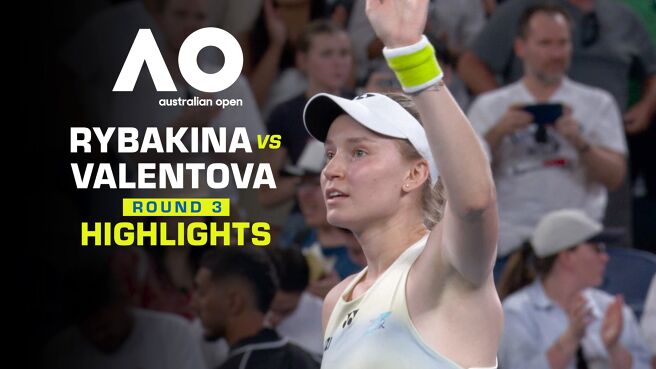 Rybakina vs Valentova - Round 3 - Highlights - 24 Jan 2026 on Sony LIV