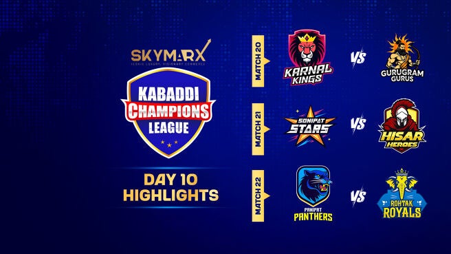 Kabaddi Champions League  Highlights Day 10 on Zee5