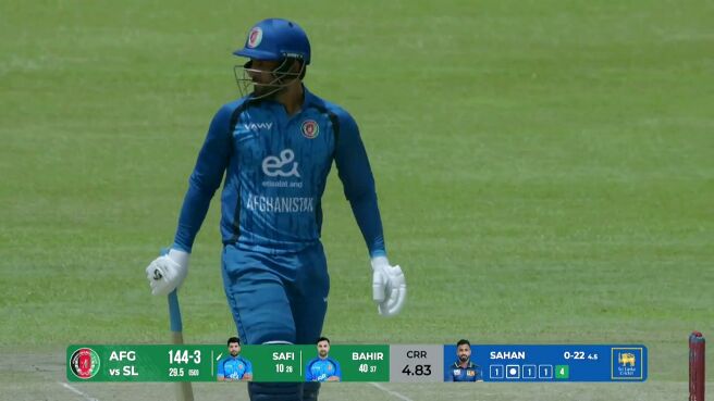 Four! Farmanullah Bludgeons It Straight Down The Ground For A Boundary on Sony LIV
