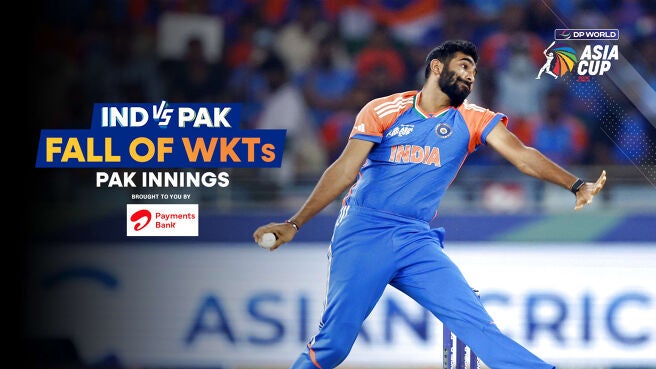 Fall of Wickets - Pakistan - 28 Sep 2025 on Sony LIV