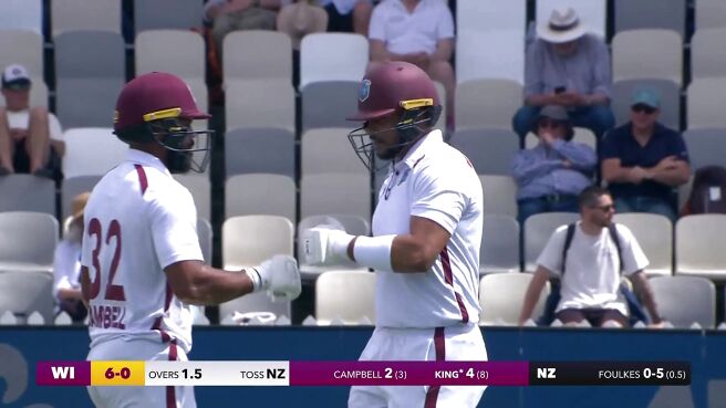 Four! King Gets The First Boundary Of The Match on Sony LIV