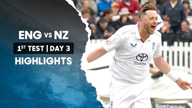 1st Test - Day 3 - Highlights - 6 Jun 2026  on Sony LIV