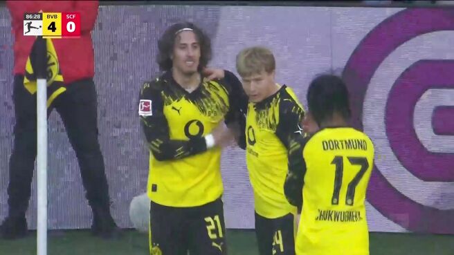 Goal! Silva Joins The Party To Score Dortmund's Fourth on Sony LIV