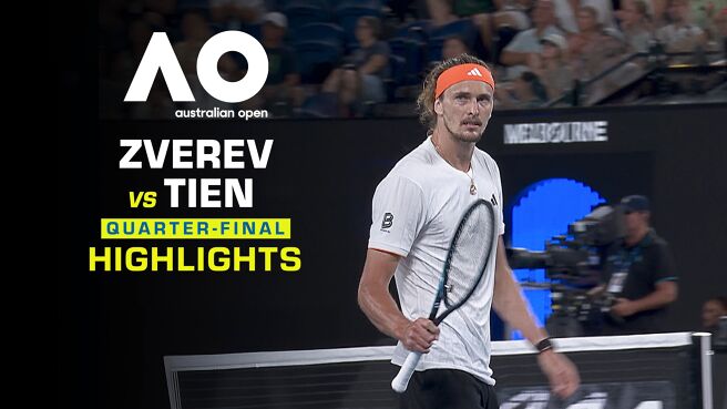 Zverev vs Tien - QF - Highlights - 27 Jan 2026 on Sony LIV