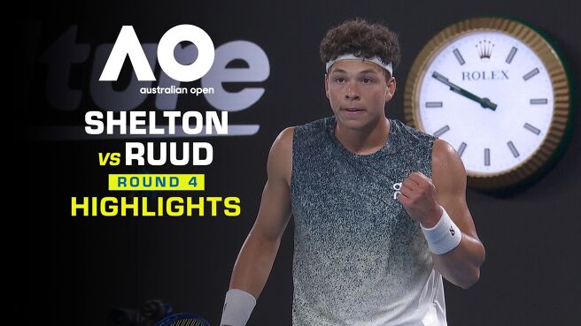 Shelton vs Ruud - Round 4 - Highlights - 26 Jan 2026 on Sony LIV