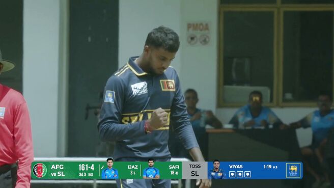 Wicket! Viyaskanth Removes Ahmadzai With A Splendid Delivery on Sony LIV