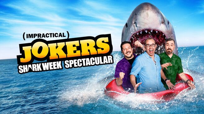 Impractical Jokers: Shark Week Spectacular season 1 episode 1 on Discovery Plus