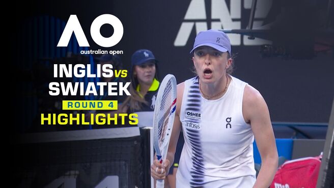 Inglis vs Swiatek - Round 4 - Highlights - 26 Jan 2026 on Sony LIV