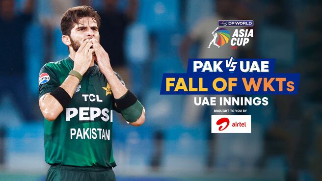 Fall of Wickets - UAE - 17 Sep 2025 on Sony LIV