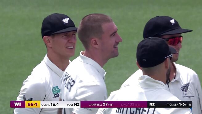 Wicket! Tickner Sends King Packing With A Decisive LBW on Sony LIV