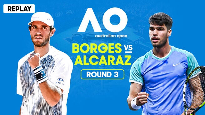 Replay - Borges vs Alcaraz - Round 3 - 17 Jan 2025 on Sony LIV