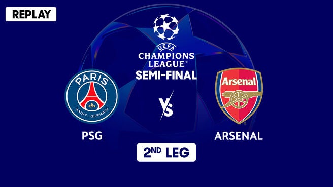 PSG vs Arsenal - Semi-Final - 2nd Leg - Replay - 8 May 2025 on Sony LIV
