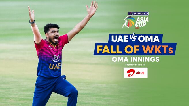 Fall of Wickets - Oman - 15 Sep 2025 on Sony LIV