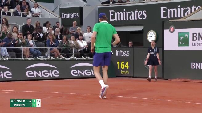 Winner! Sinner Grabs The Point With A Brilliant Forehand on Sony LIV