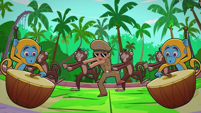 Little Singham: Bandarpur Mein Hu Ha Hu season 1 episode 1 on Discovery Plus