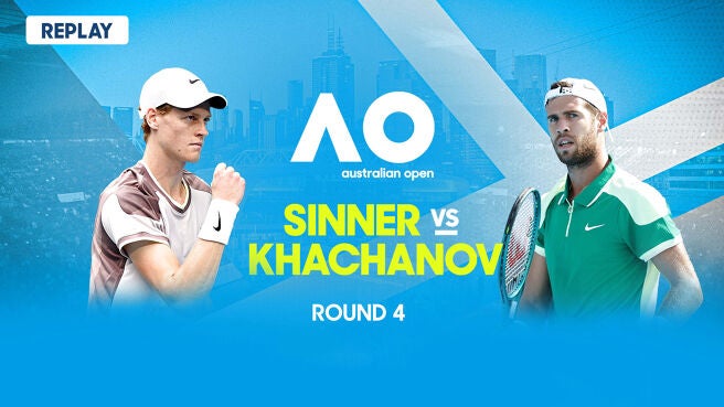 Replay - Sinner vs Khachanov - Round 4 - Men's Singles - 21 Jan 2024 on Sony LIV